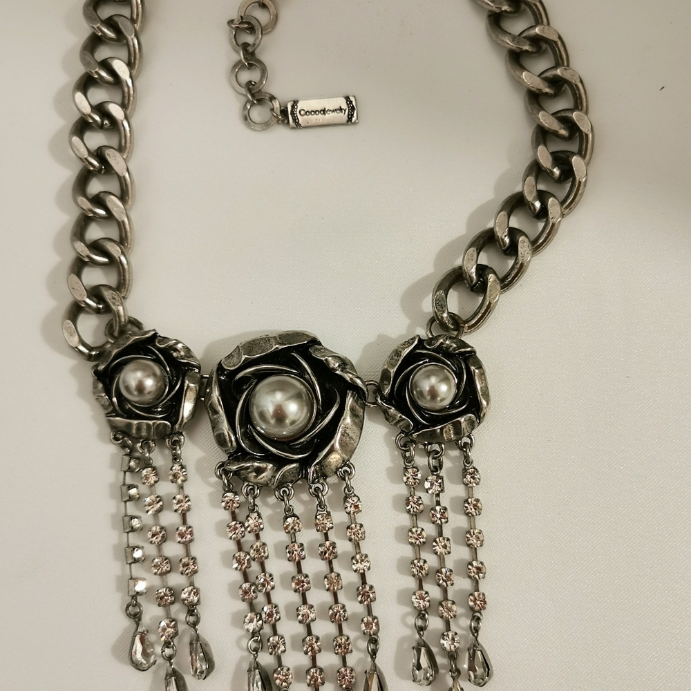 COCOJEWELRY necklace,brand name jewelry,new necklace Coco jewelry, black gunmeta